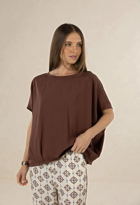 HUMIDITY LIFESTYLE LUSH TOP - CACAO
