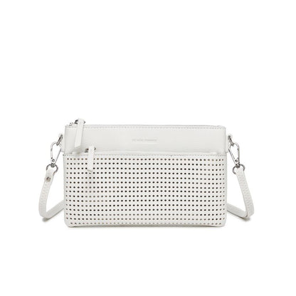 BLACK CAVIAR BAGS - MILLA CROSSBODY/CLUTCH - WHITE