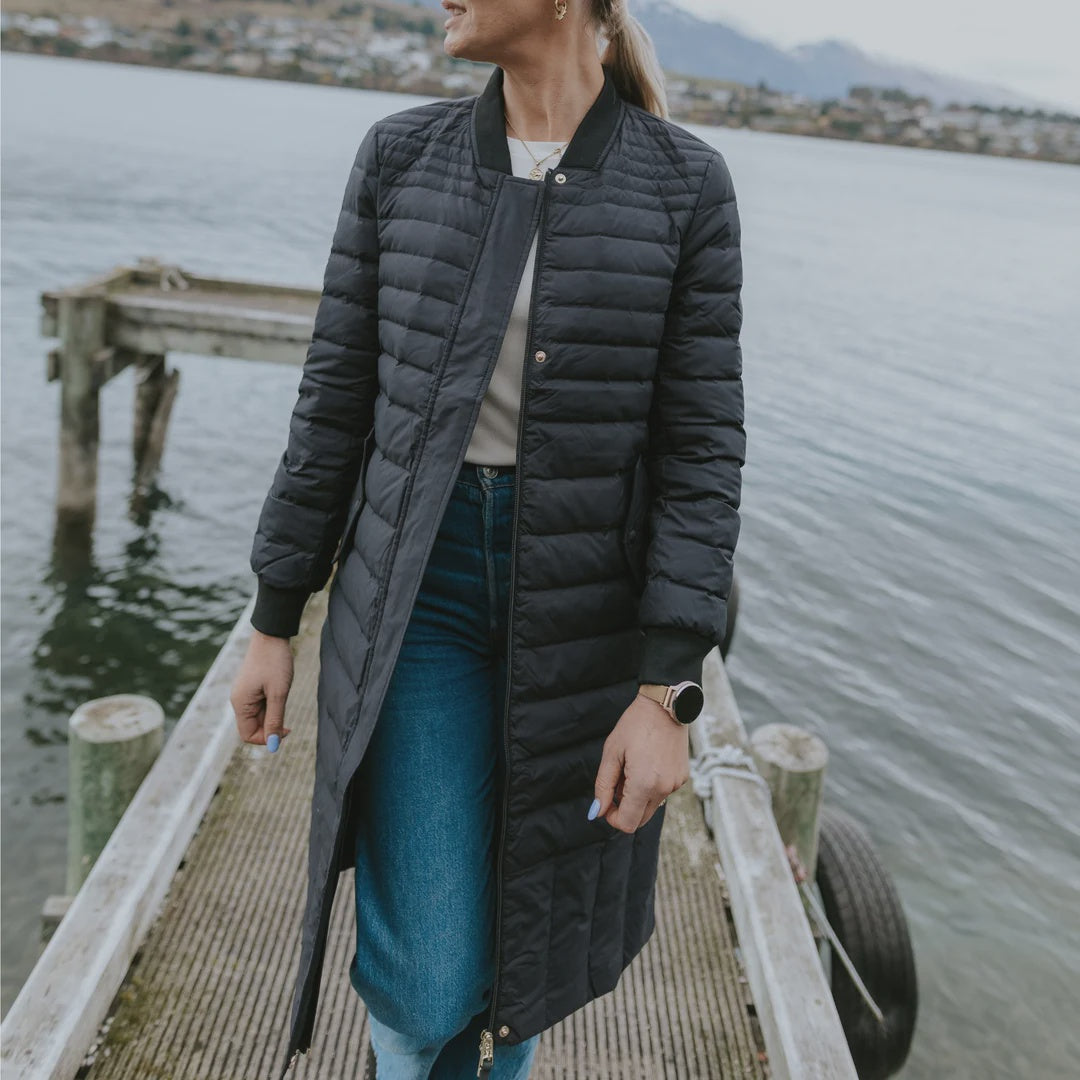 MOKE NZ KAZ DOWN COAT - BLACK