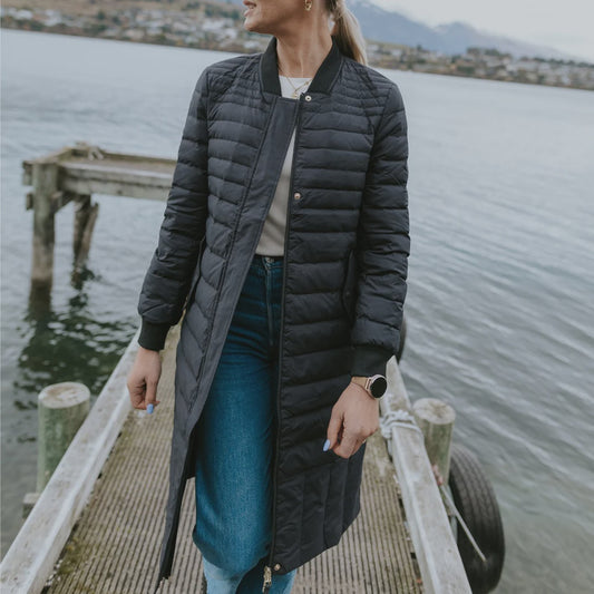 MOKE NZ KAZ DOWN COAT - BLACK