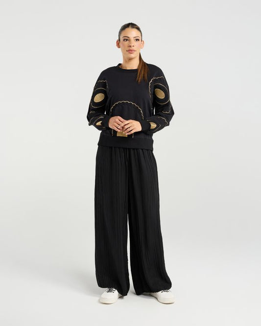 NMBR ROSE MABEL SWEATSHIRT - BLACK