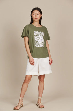 ISLE OF MINE ESME T-SHIRT - OLIVE - 4525607