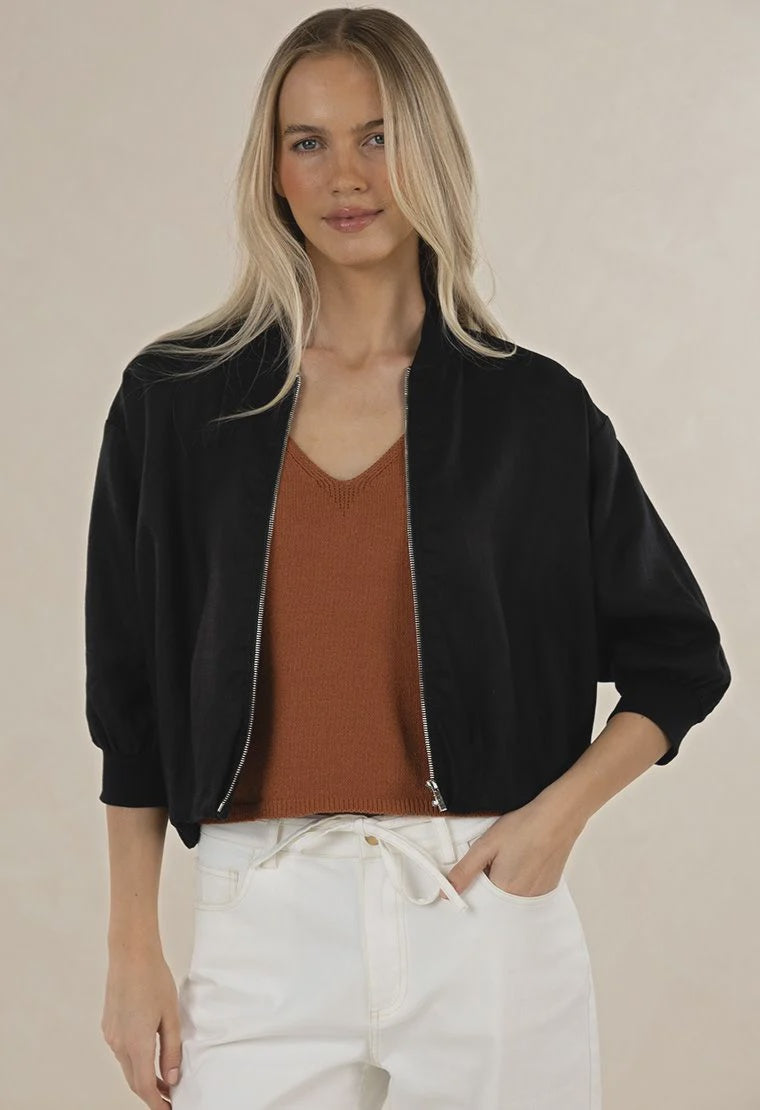 HUMIDITY LIFESTYLE ARDEN BOMBER JACKET - BLACK