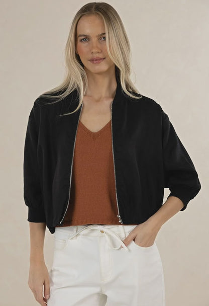 HUMIDITY LIFESTYLE ARDEN BOMBER JACKET - BLACK