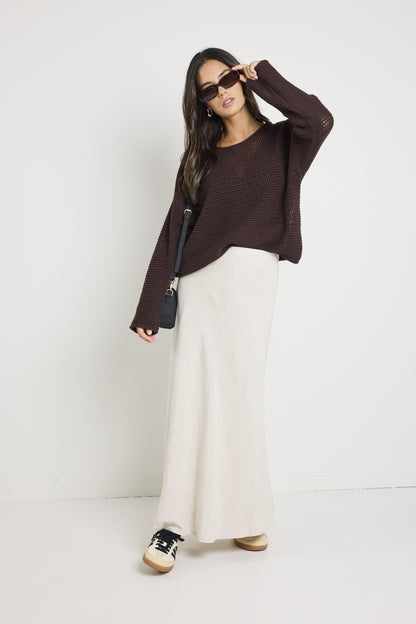 RE:UNION LAGOS MAXI SKIRT - NATURAL