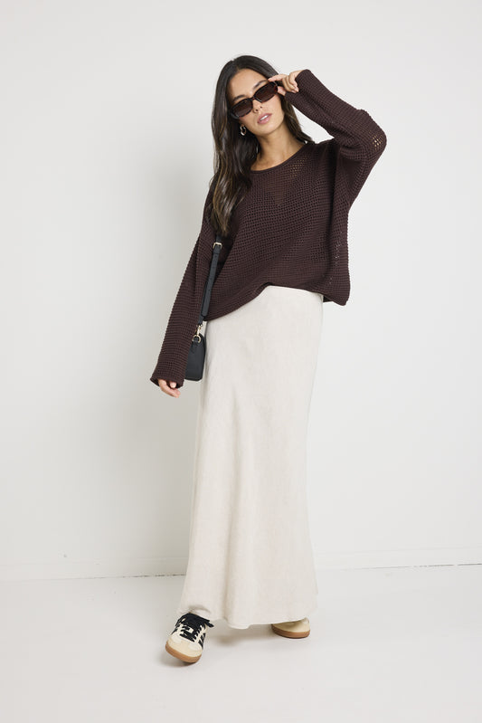 RE:UNION LAGOS MAXI SKIRT - NATURAL