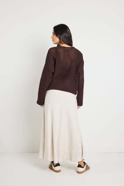 RE:UNION LAGOS MAXI SKIRT - NATURAL