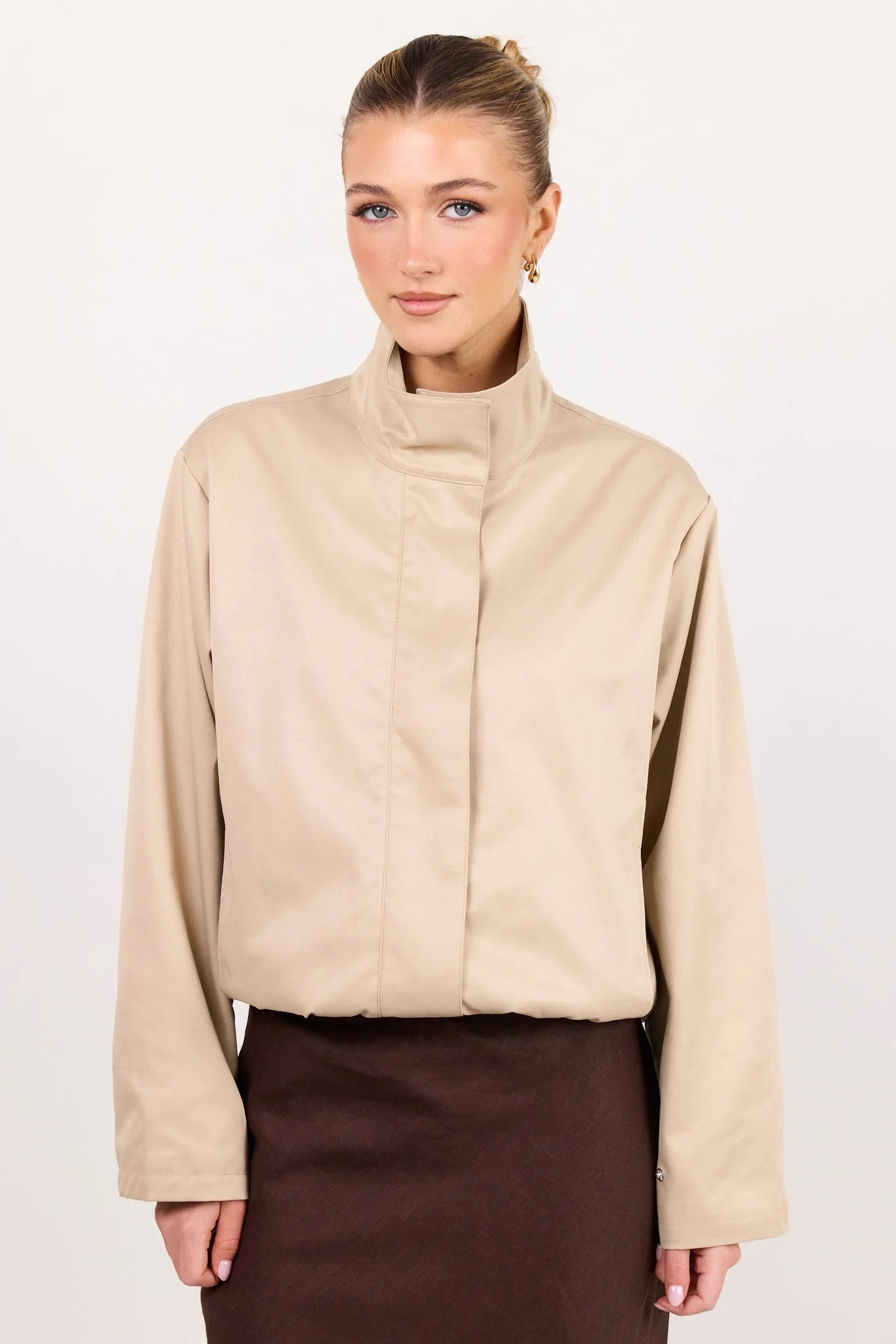 AMONG THE BRAVE - LANDSCAPE TRACK JACKET - TAUPE