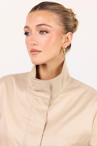 AMONG THE BRAVE - LANDSCAPE TRACK JACKET - TAUPE