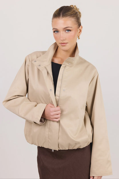 AMONG THE BRAVE - LANDSCAPE TRACK JACKET - TAUPE