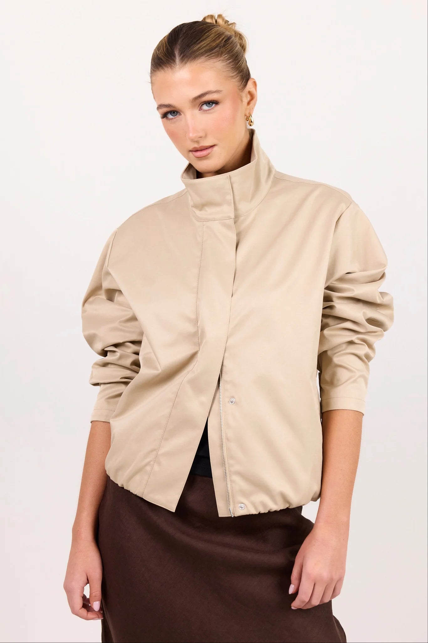 AMONG THE BRAVE - LANDSCAPE TRACK JACKET - TAUPE