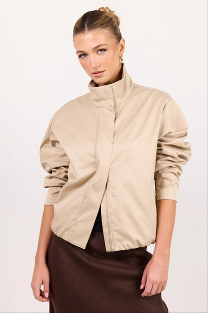 AMONG THE BRAVE - LANDSCAPE TRACK JACKET - TAUPE
