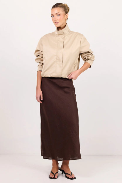 AMONG THE BRAVE - LANDSCAPE TRACK JACKET - TAUPE