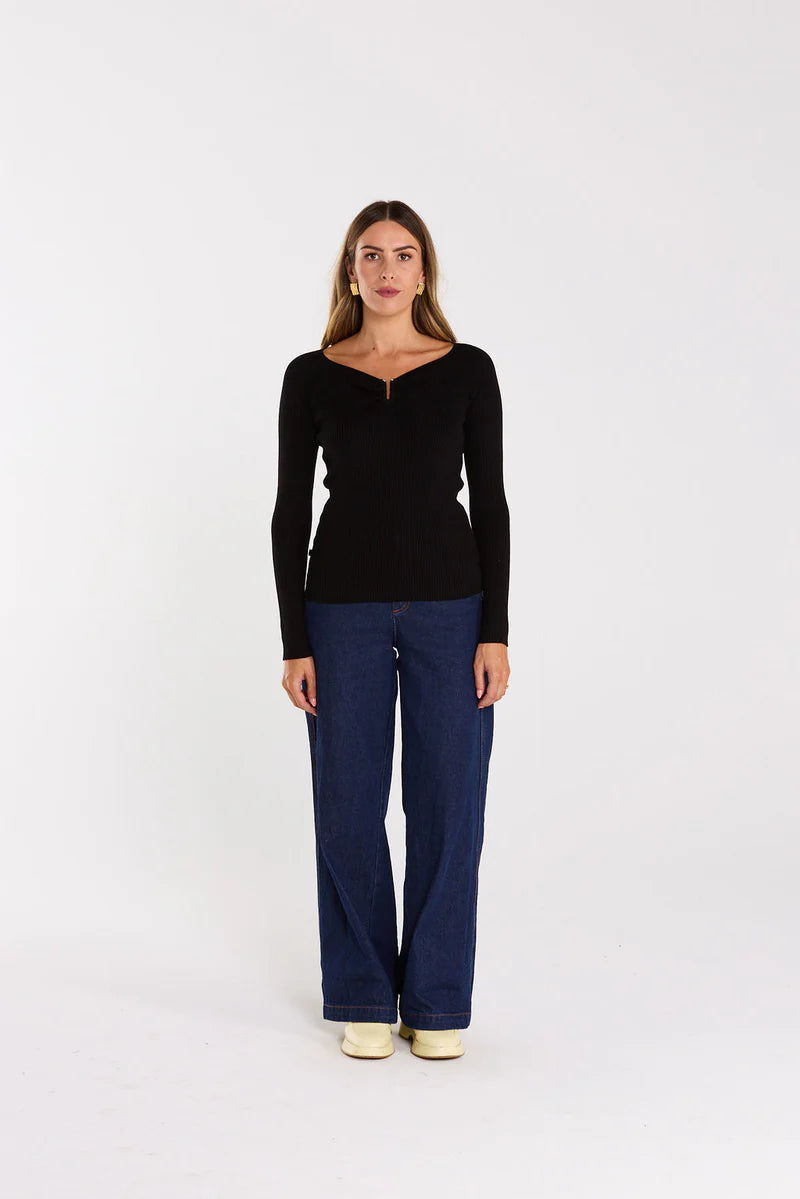 THING THING LOOP LONGSLEEVE - BLACK