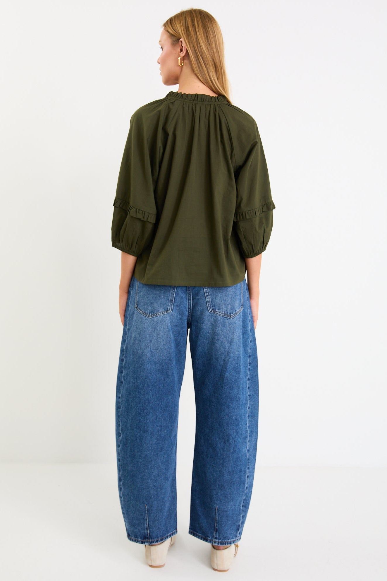 BY ROSA LUMINARY TOP - OLIVE