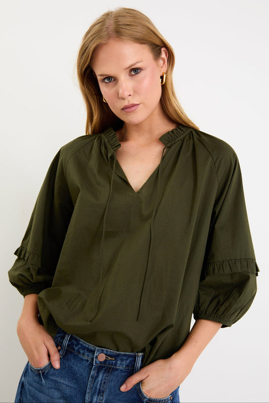 BY ROSA LUMINARY TOP - OLIVE