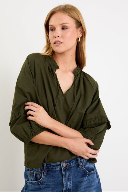 BY ROSA LUMINARY TOP - OLIVE