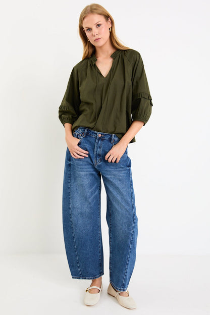 BY ROSA LUMINARY TOP - OLIVE