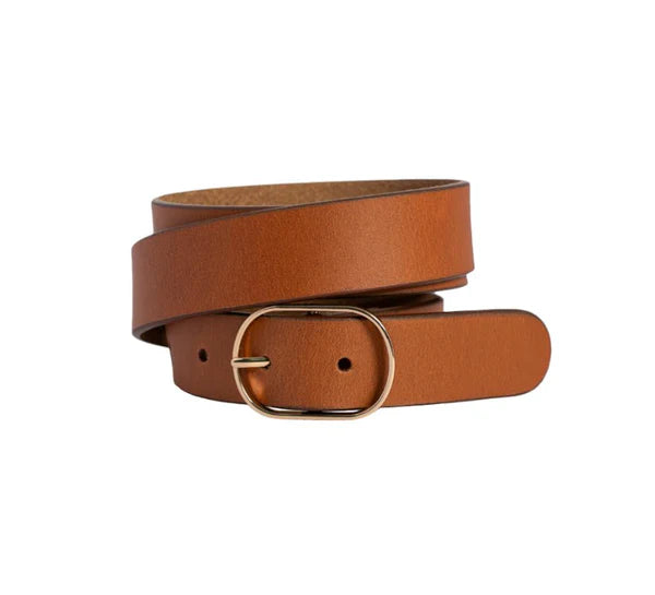LOOP LEATHER BELT MARLA - TOBACCO TAN - 10171