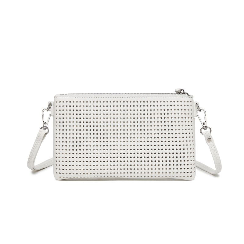 BLACK CAVIAR BAGS - MILLA CROSSBODY/CLUTCH - WHITE