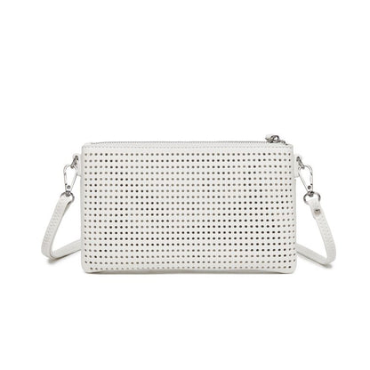 BLACK CAVIAR BAGS - MILLA CROSSBODY/CLUTCH - WHITE