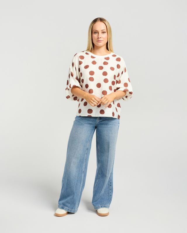 ET ALIA AROHA TOP - HAZEL DOTS