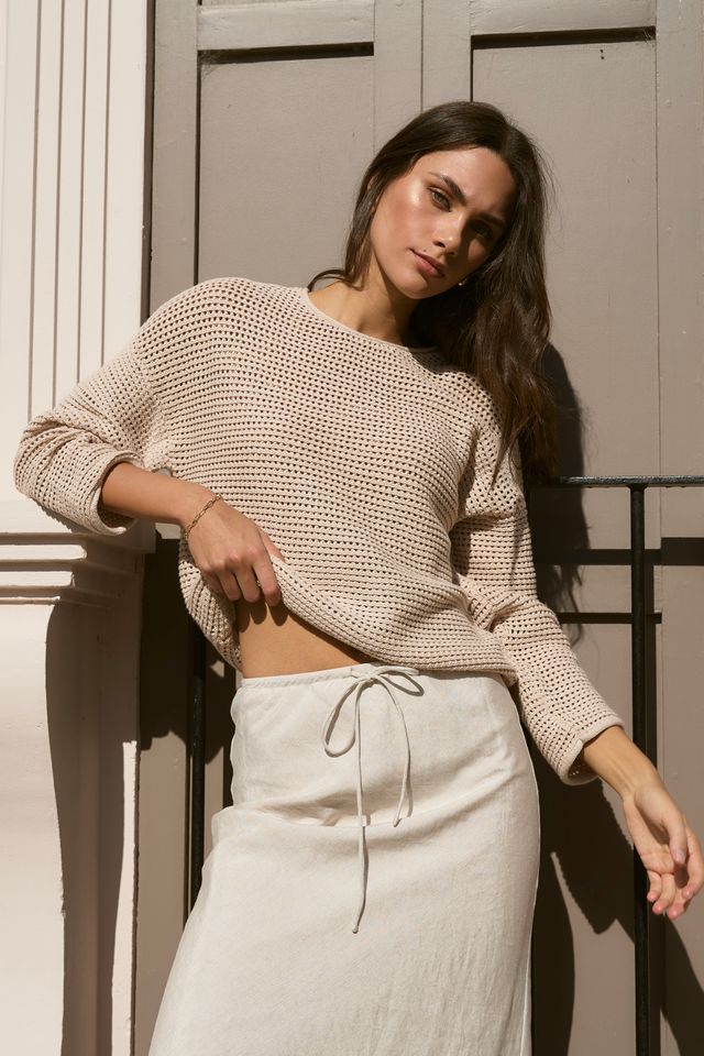 RE:UNION DAWN CROCHET JUMPER - STRING