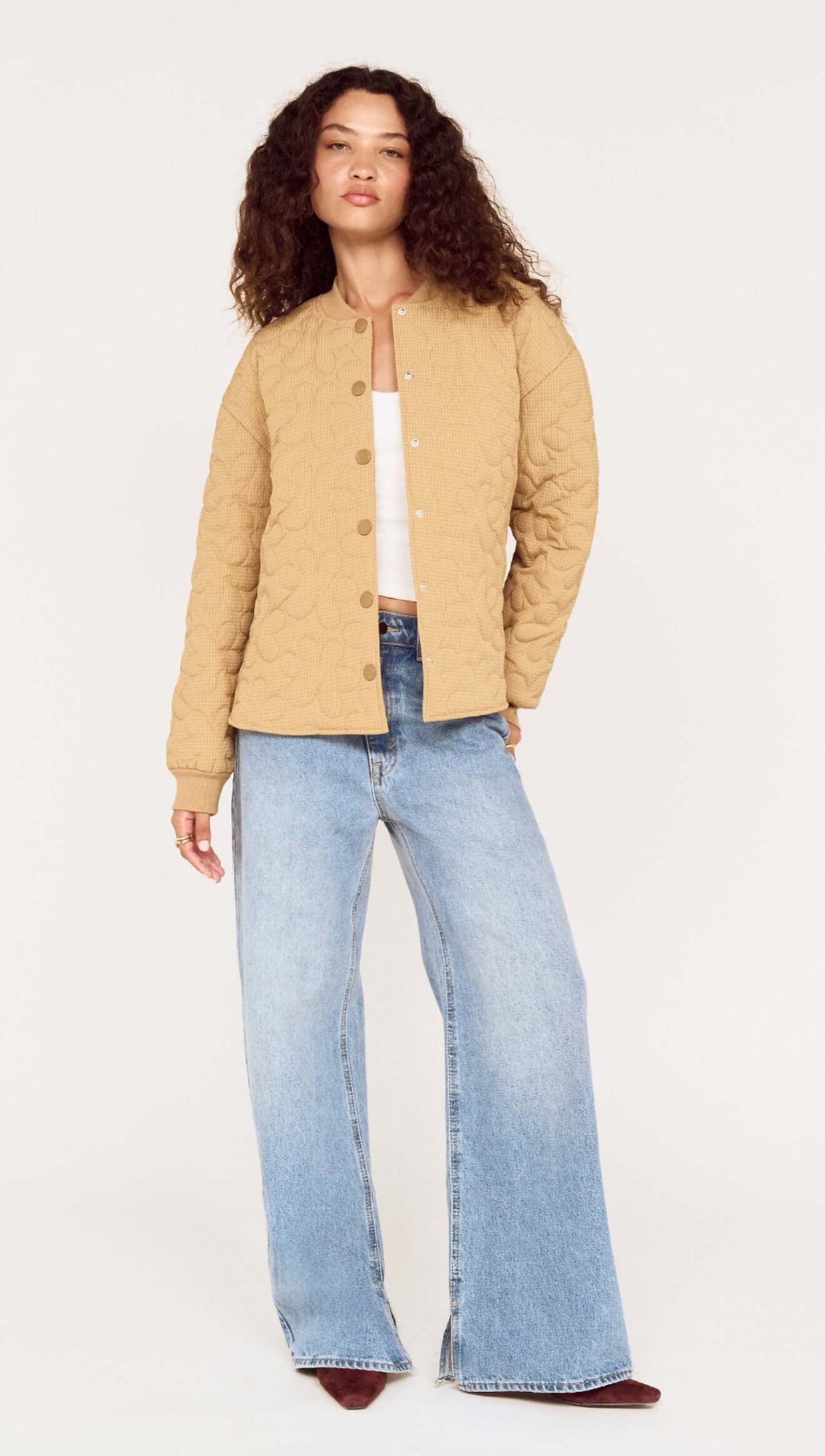 MINK PINK SANNA PUFFER JACKET - STONE