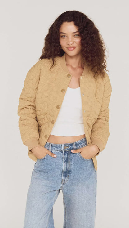 MINK PINK SANNA PUFFER JACKET - STONE