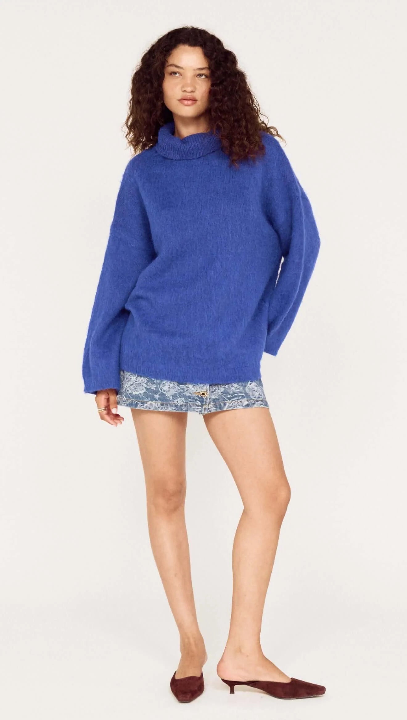 MINK PINK SABEL OVERSIZED KNIT - COBALT BLUE