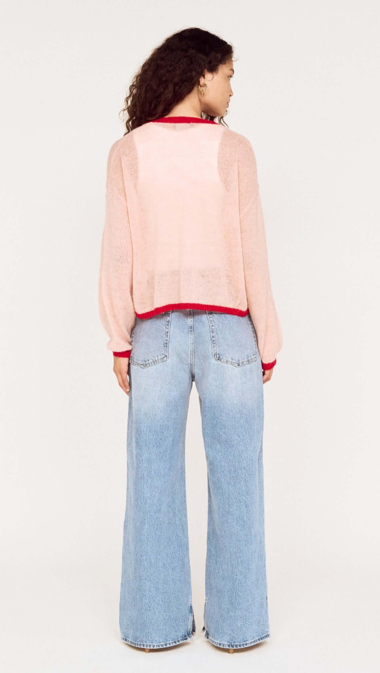MINK PINK NARIA CARDI - PINK/RED