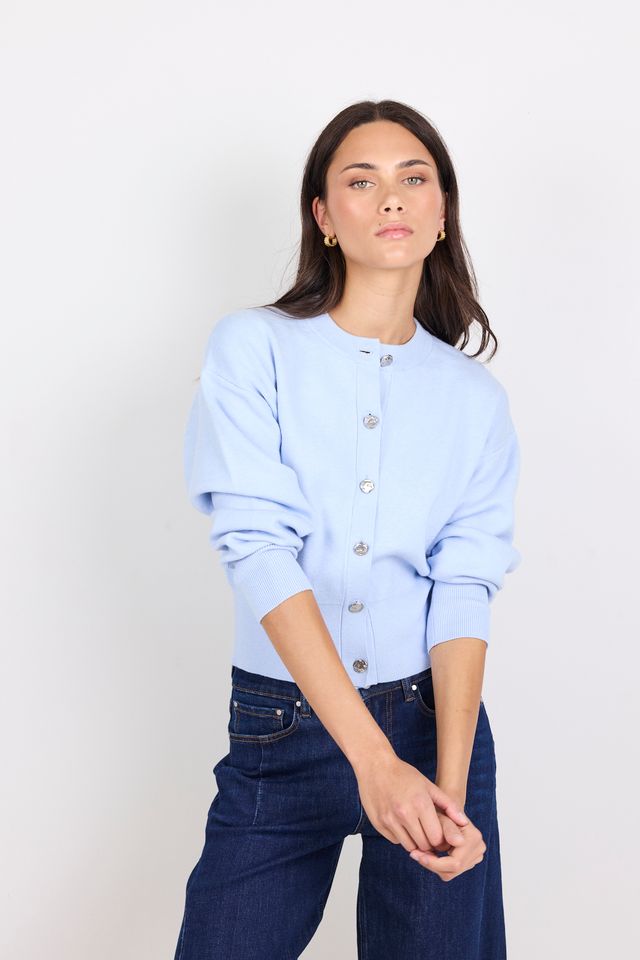 IVY & JACK HALLMARK CARDIGAN - ICE BLUE