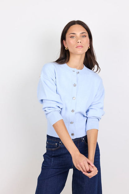 IVY & JACK HALLMARK CARDIGAN - ICE BLUE
