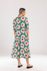 MI MOSO FINLEY TOP - GREEN & PINK PRINT
