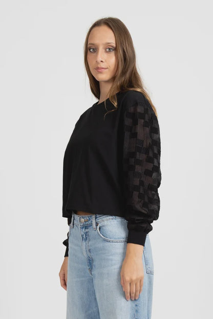 FEDERATION GOODBYE TOP - BLACK