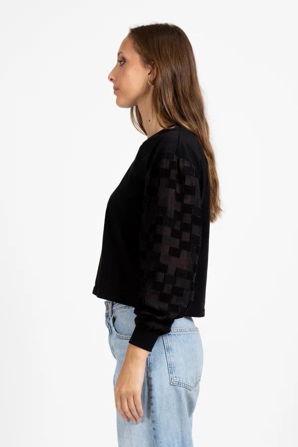 FEDERATION GOODBYE TOP - BLACK