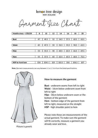 LEMON TREE DESIGN - MADDIE DRESS - GARDEN PRINT