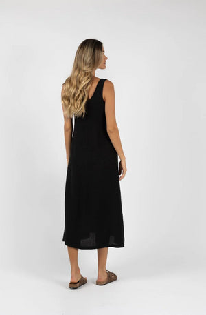 HUMIDITY LIFESTYLE TALLULAH DRESS - BLACK - HS24200