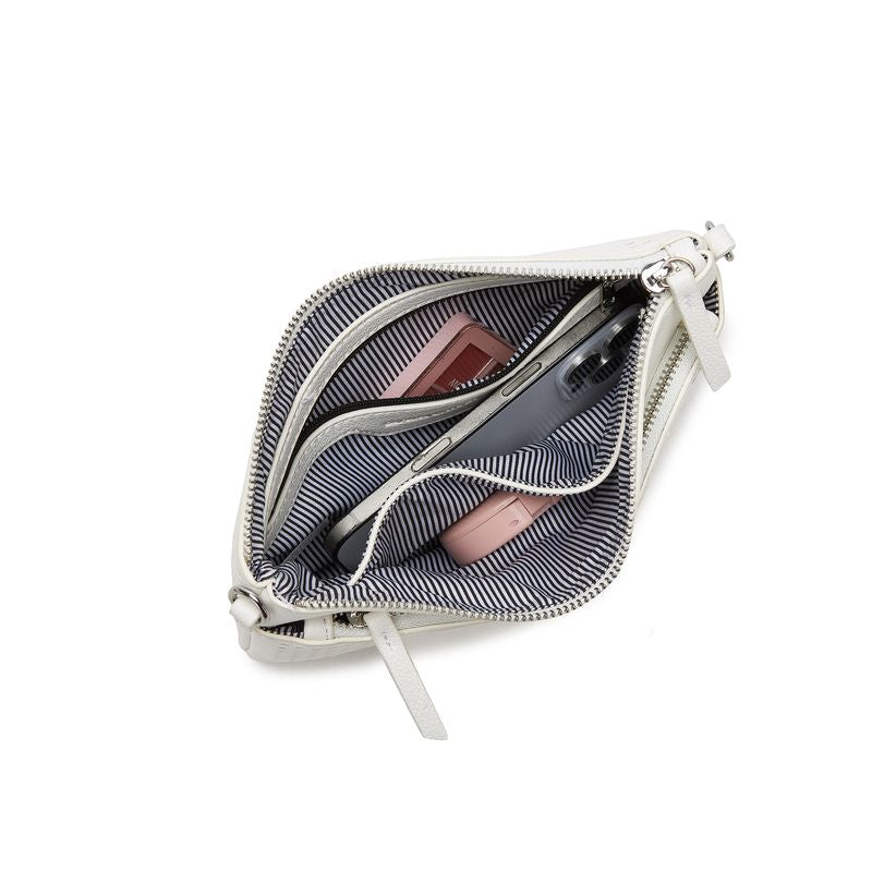 BLACK CAVIAR BAGS - MILLA CROSSBODY/CLUTCH - WHITE