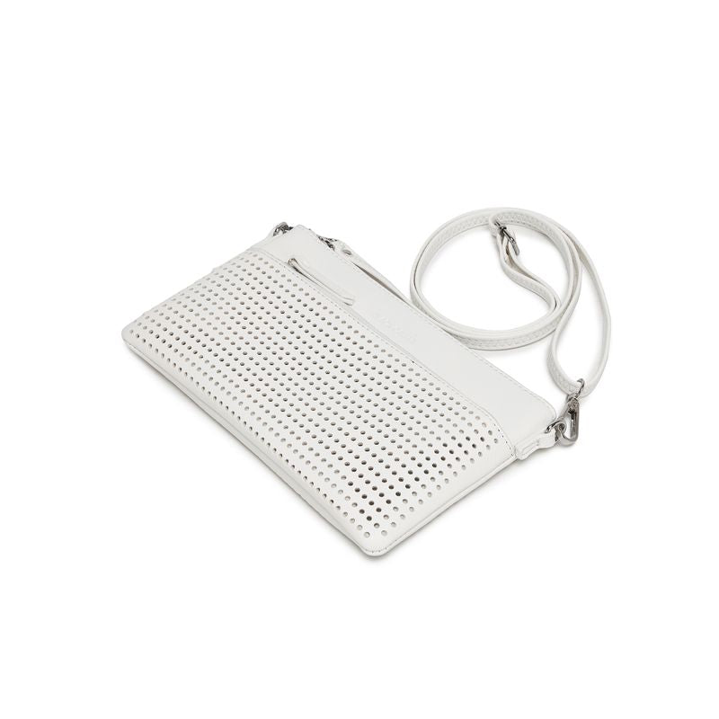 BLACK CAVIAR BAGS - MILLA CROSSBODY/CLUTCH - WHITE