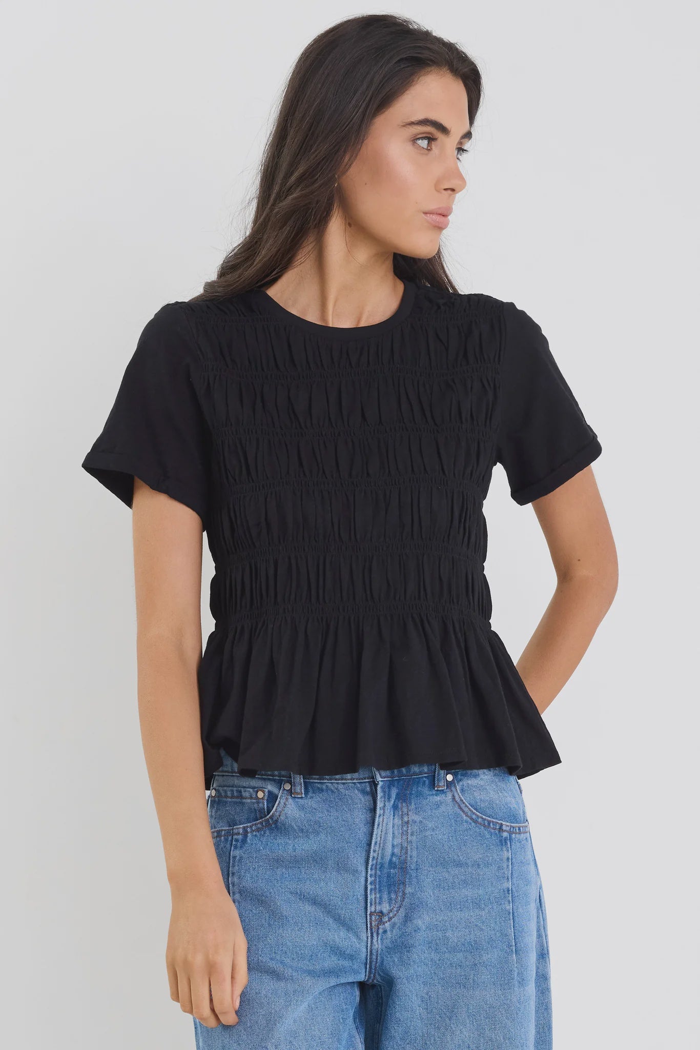 STORIES BE TOLD - NEAT SS TEE - BLACK