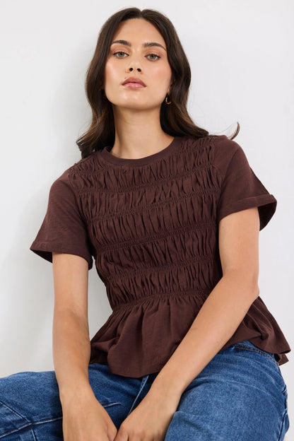 STORIES BE TOLD - NEAT SS TEE - CHOCOLATE