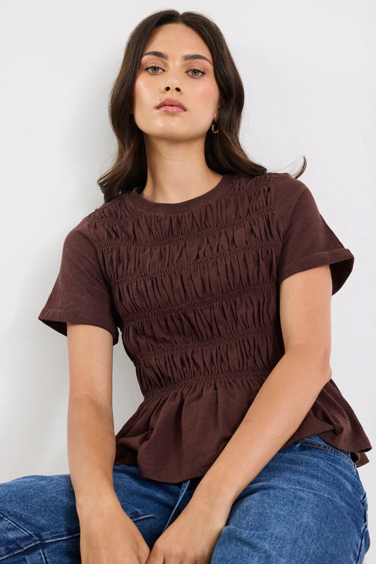 STORIES BE TOLD - NEAT SS TEE - CHOCOLATE