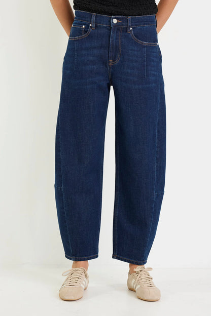 AMONG THE BRAVE - GRADUATE BARREL JEANS - DARK BLUE
