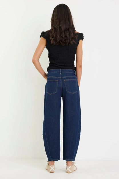 AMONG THE BRAVE - GRADUATE BARREL JEANS - DARK BLUE