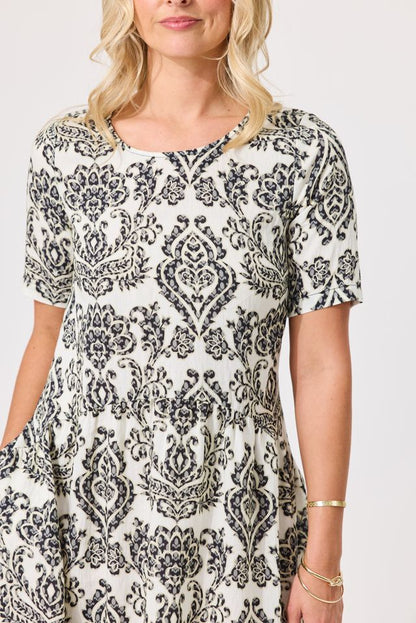 LEMON TREE DESIGN - MADONNA DRESS - BLACK PERSIAN