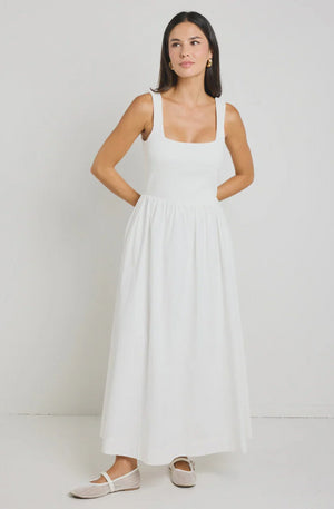 RE:UNION OBSIDIAN MIDI DRESS - IVORY