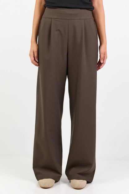 AMONG THE BRAVE INSTINCTIVE WIDE LEG PANT - DARK CHOCOLATE