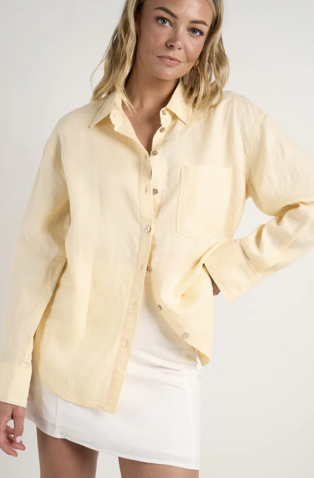 RE:UNION OPTIMUM OVERSIZED SHIRT - LEMON