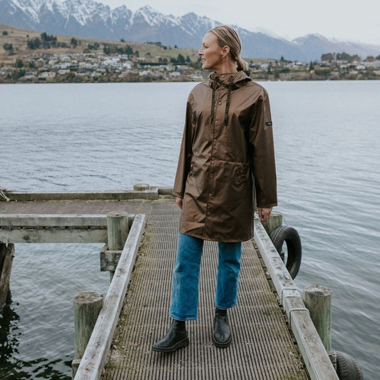 MOKE NZ CHARLIE RAIN COAT - ANTIQUE GOLD